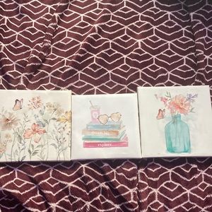 3 set aesthetic paintings